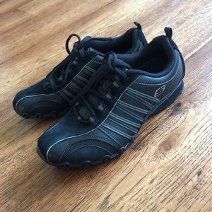 Sketchers Black Bikers Springform Lace-Up Sneakers